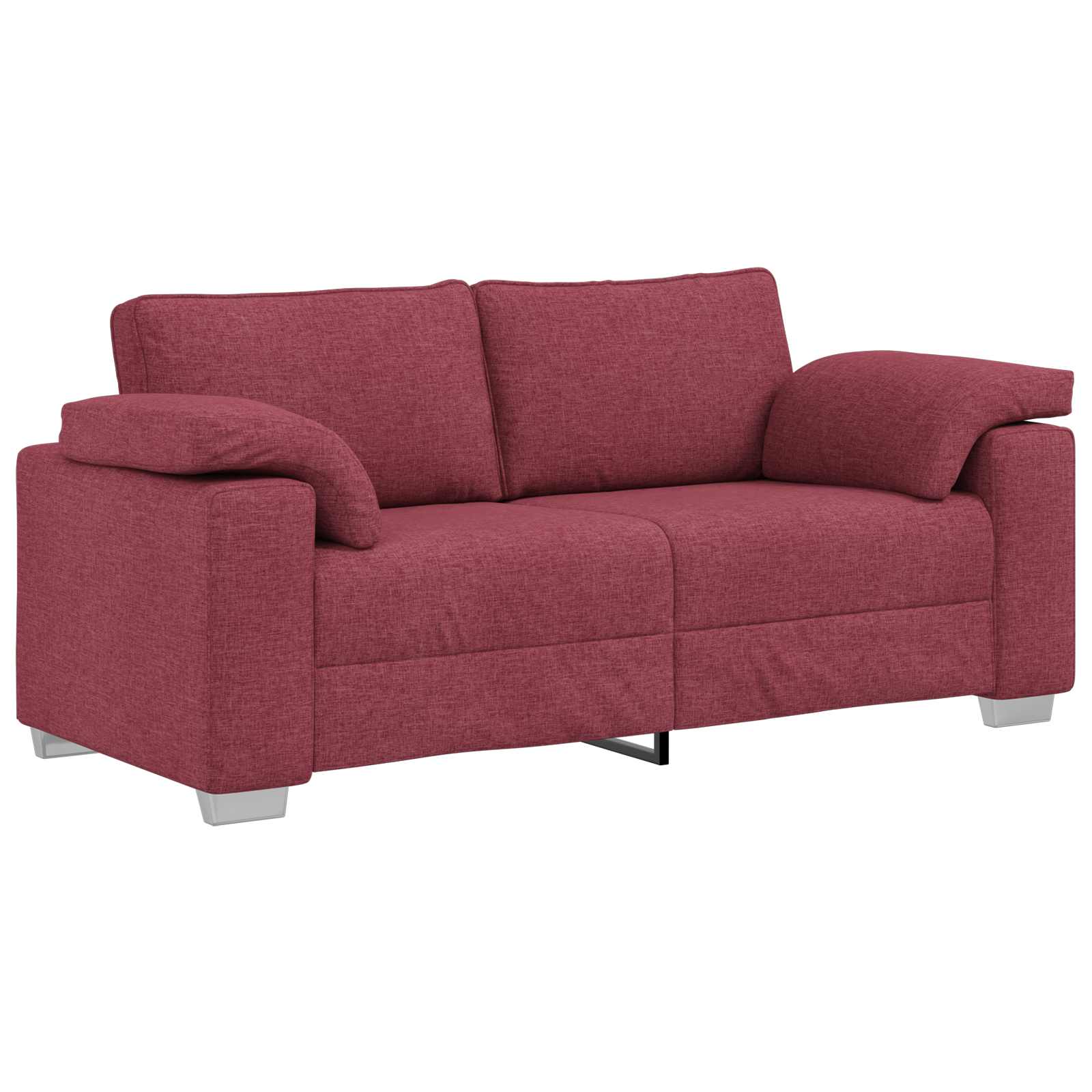 Zweisitzer-Sofa Weinrot 180 cm Stoff