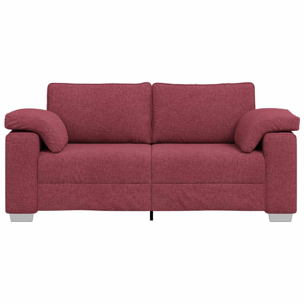 Zweisitzer-Sofa Weinrot 180 cm Stoff