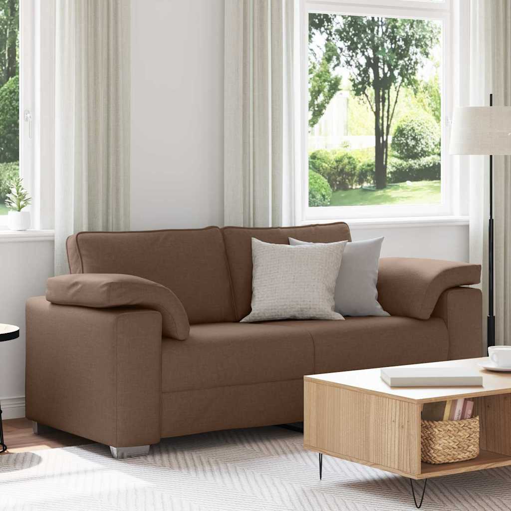 Zweisitzer-Sofa Braun 180 cm Stoff