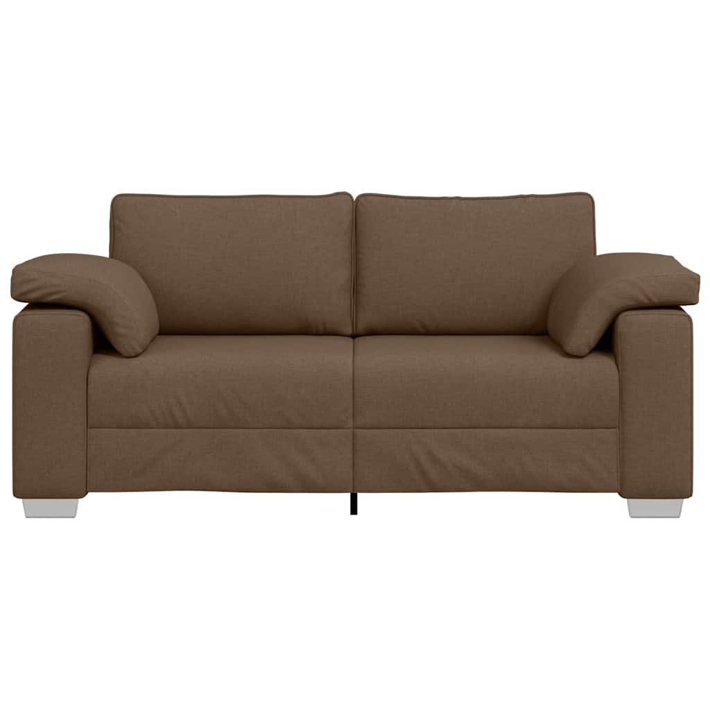 Zweisitzer-Sofa Braun 180 cm Stoff