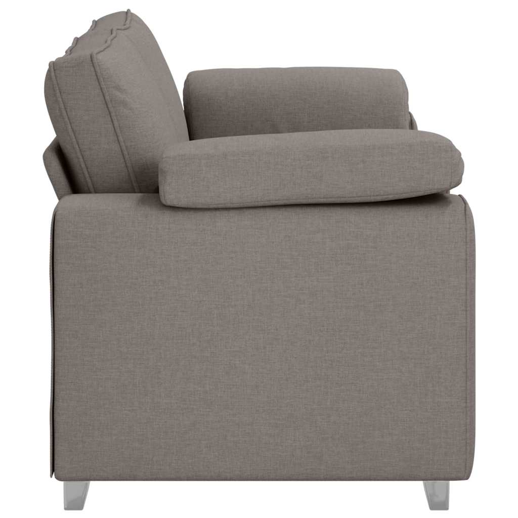 Zweisitzer-Sofa Taupe 180 cm Stoff