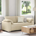 Zweisitzer-Sofa Creme 180 cm Stoff