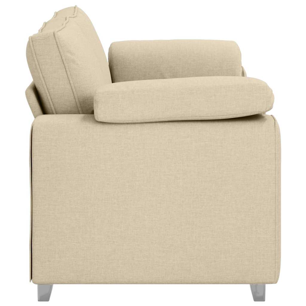 Zweisitzer-Sofa Creme 180 cm Stoff