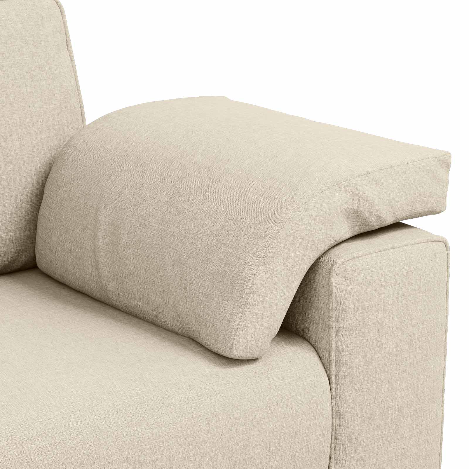2-Sitzer Sofa Beige 180 cm Leinenmischgewebe