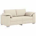2-Sitzer Sofa Beige 180 cm Leinenmischgewebe
