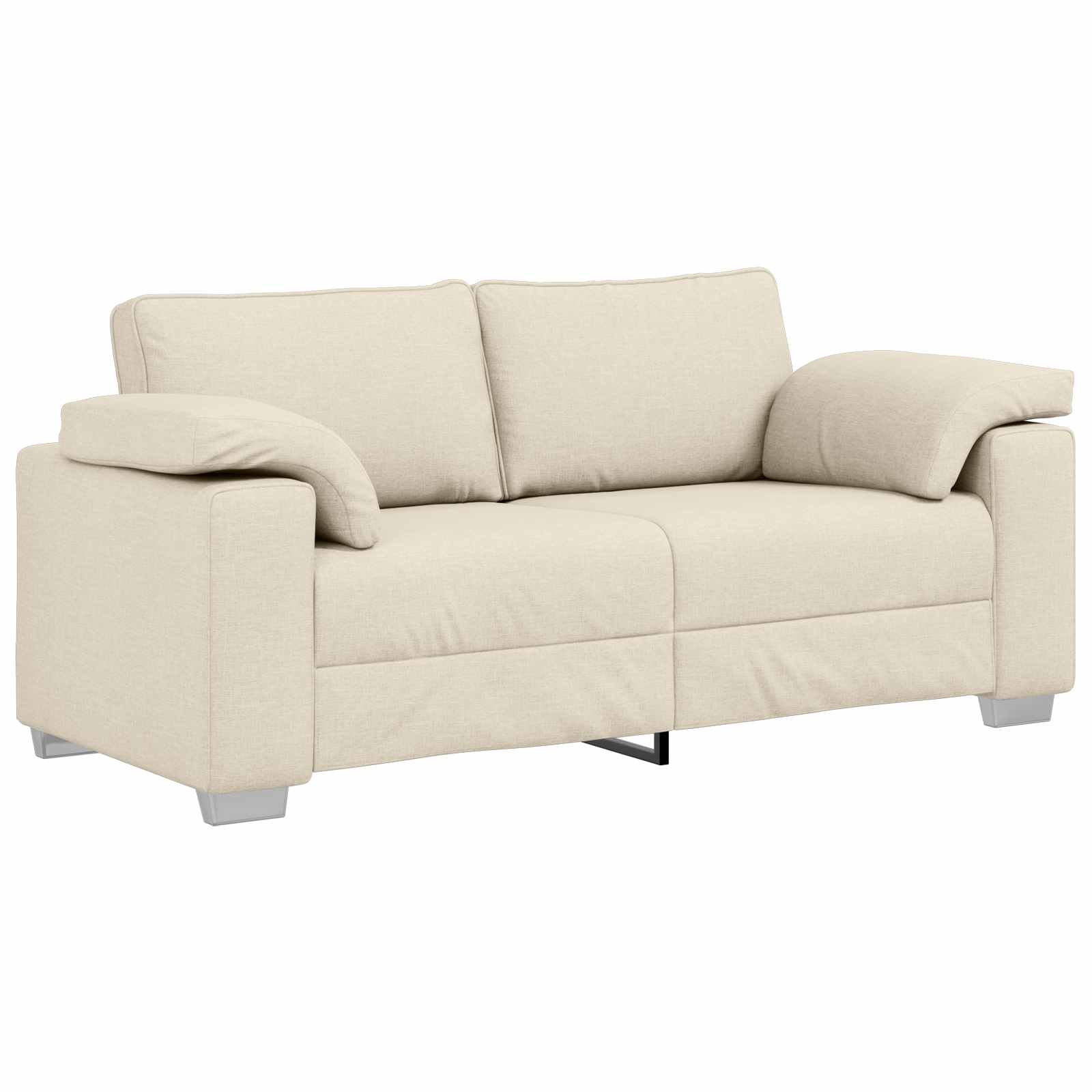 2-Sitzer Sofa Beige 180 cm Leinenmischgewebe