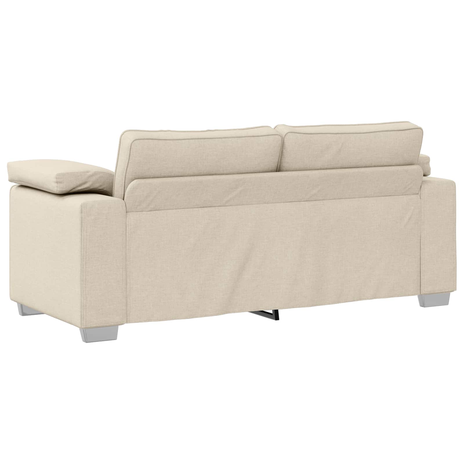 2-Sitzer Sofa Beige 180 cm Leinenmischgewebe
