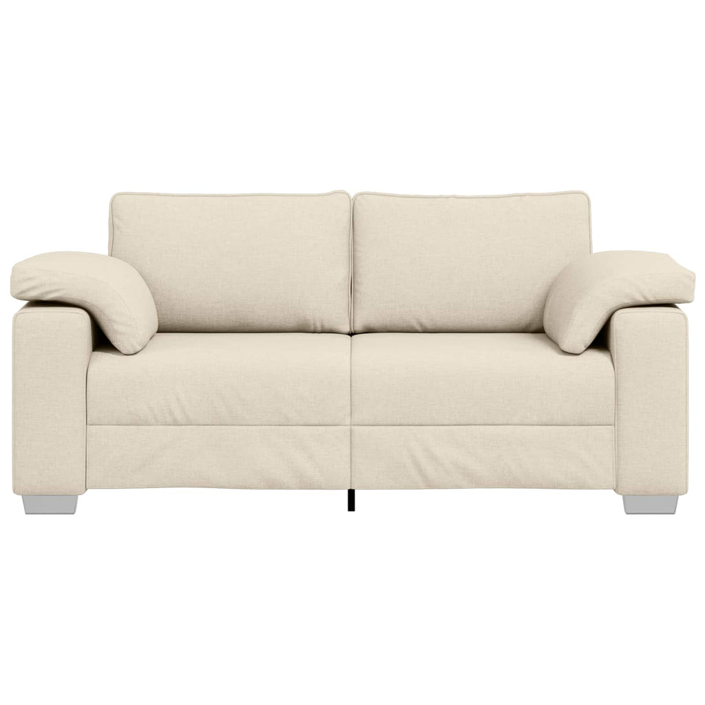 2-Sitzer Sofa Beige 180 cm Leinenmischgewebe