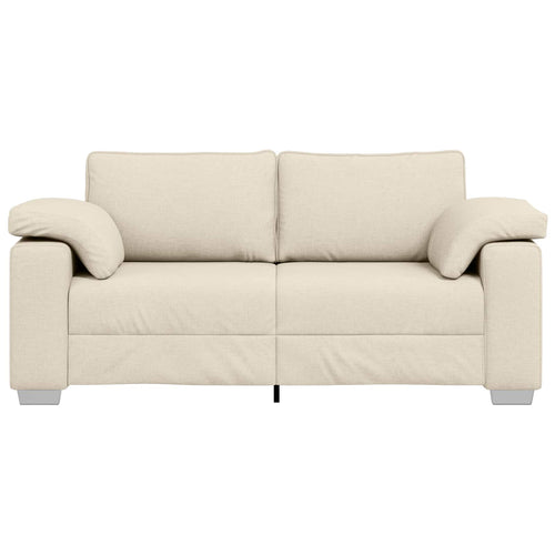 2-Sitzer Sofa Beige 180 cm Leinenmischgewebe