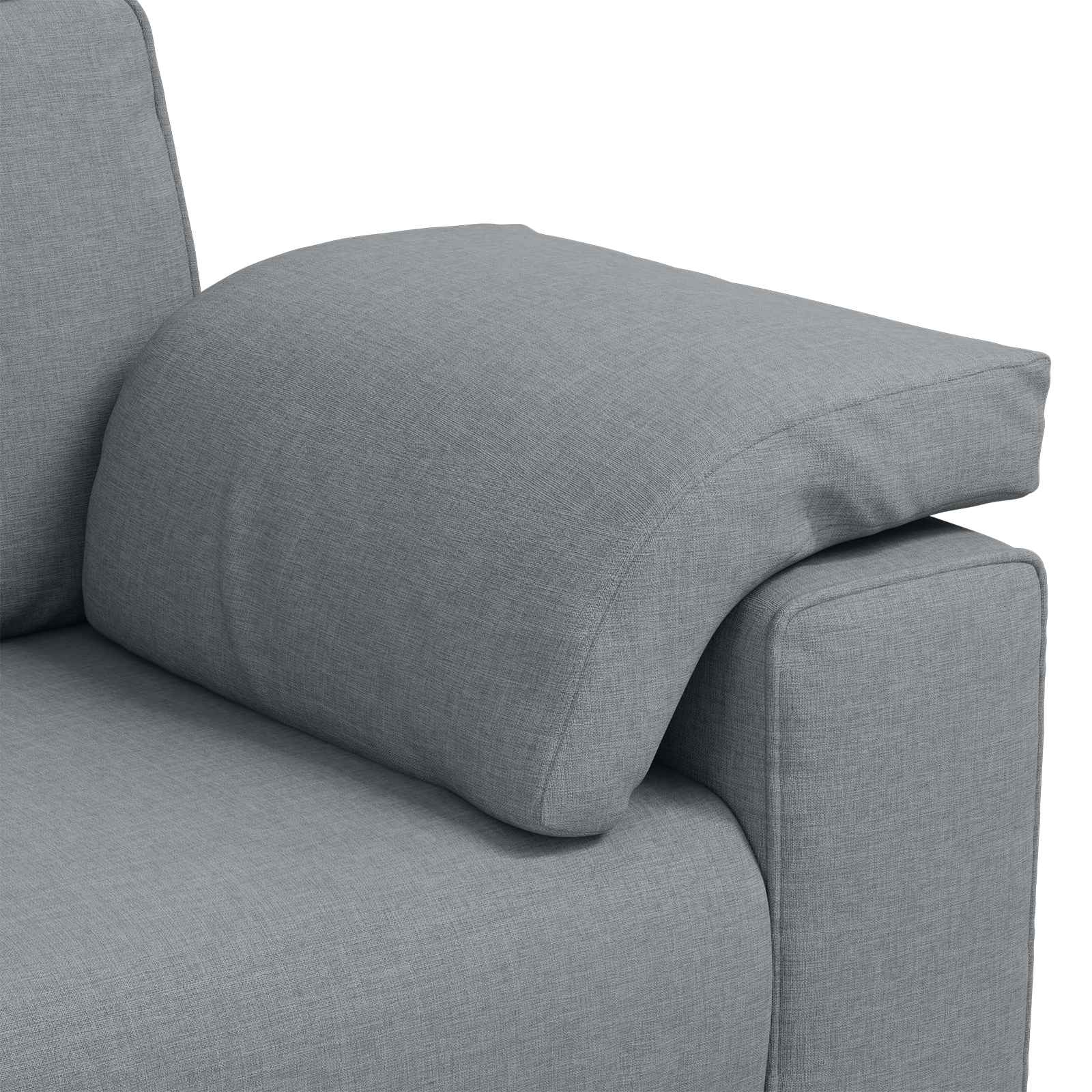 3-Sitzer-Sofa Hellgrau 220 cm Stoff