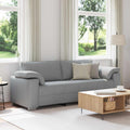 3-Sitzer-Sofa Hellgrau 220 cm Stoff