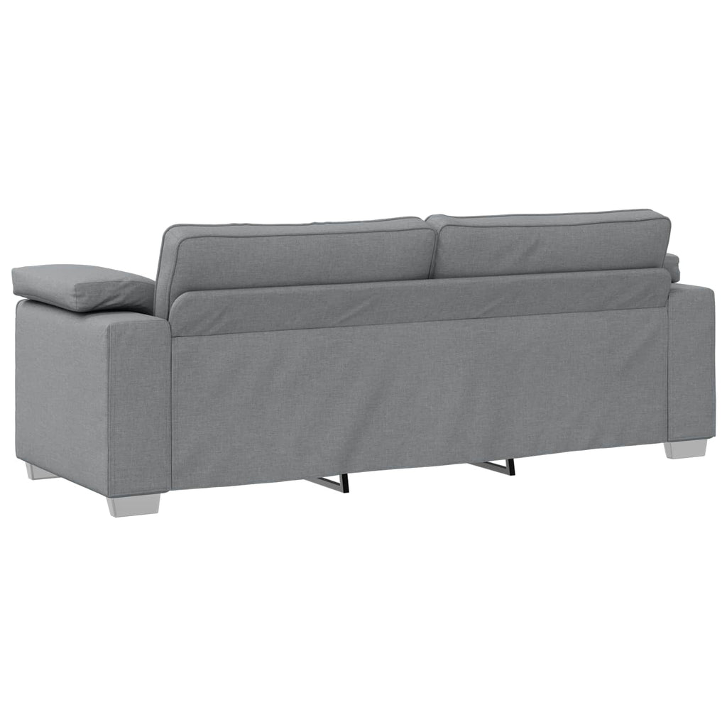 3-Sitzer-Sofa Hellgrau 220 cm Stoff