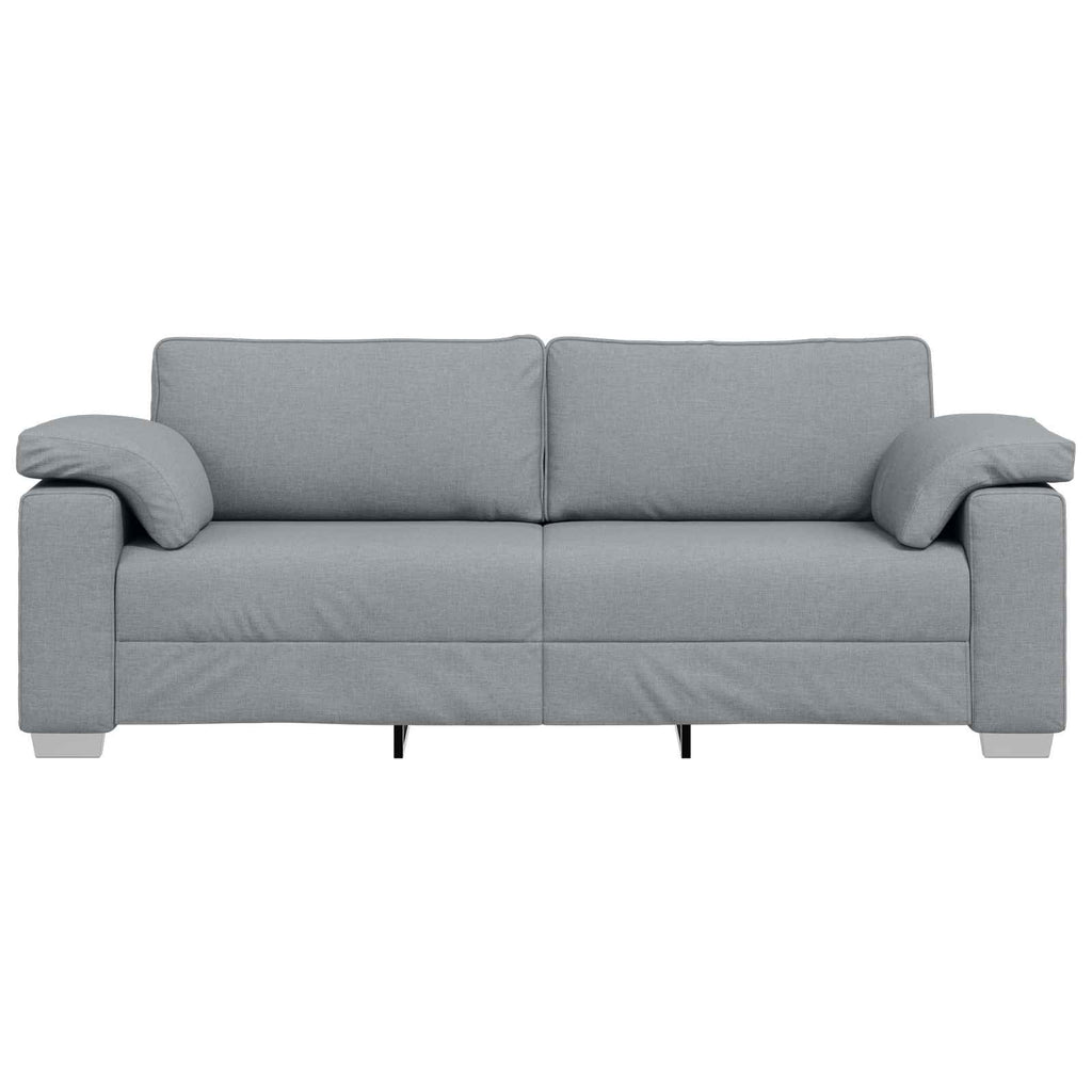 3-Sitzer-Sofa Hellgrau 220 cm Stoff
