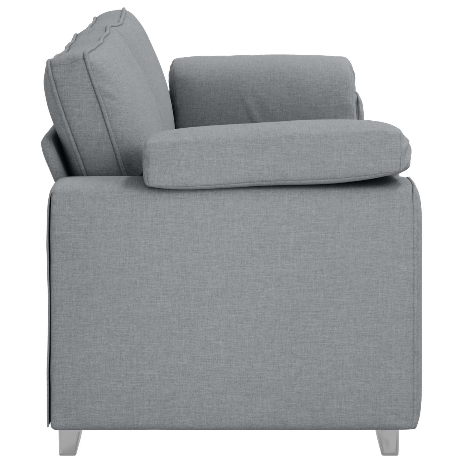 3-Sitzer-Sofa Hellgrau 220 cm Stoff