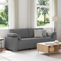 3-Sitzer-Sofa Dunkelgrau 220 cm Stoff