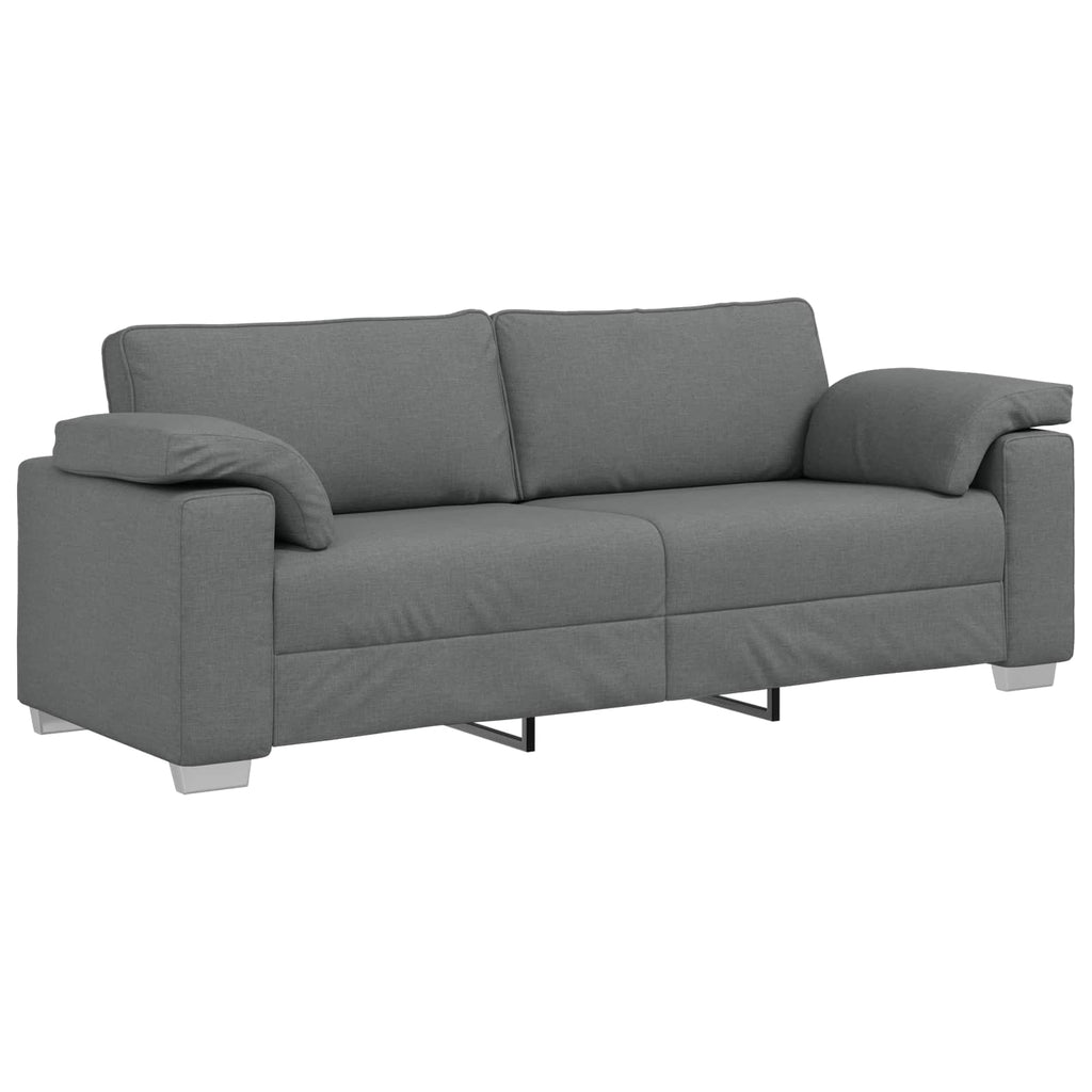 3-Sitzer-Sofa Dunkelgrau 220 cm Stoff