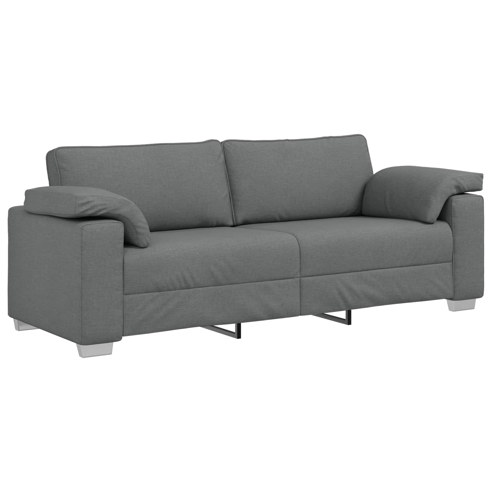 3-Sitzer-Sofa Dunkelgrau 220 cm Stoff