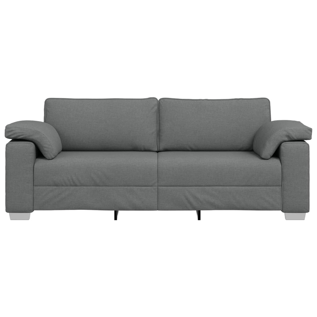 3-Sitzer-Sofa Dunkelgrau 220 cm Stoff