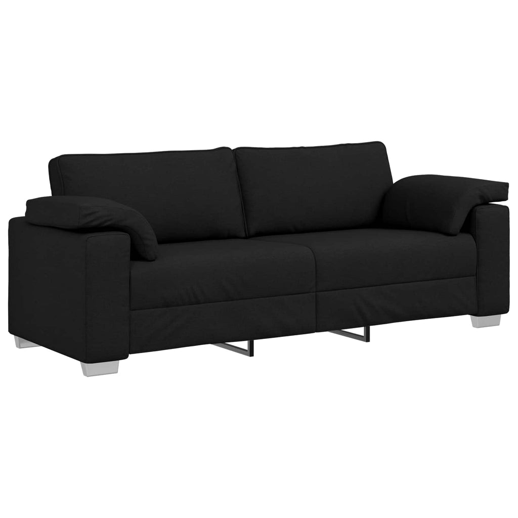 3-Sitzer-Sofa Schwarz 220 cm Stoff