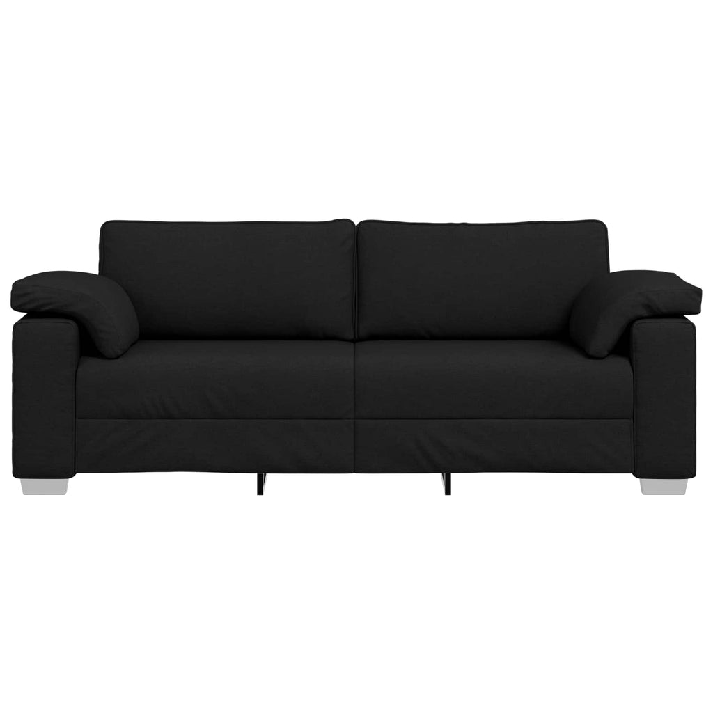3-Sitzer-Sofa Schwarz 220 cm Stoff