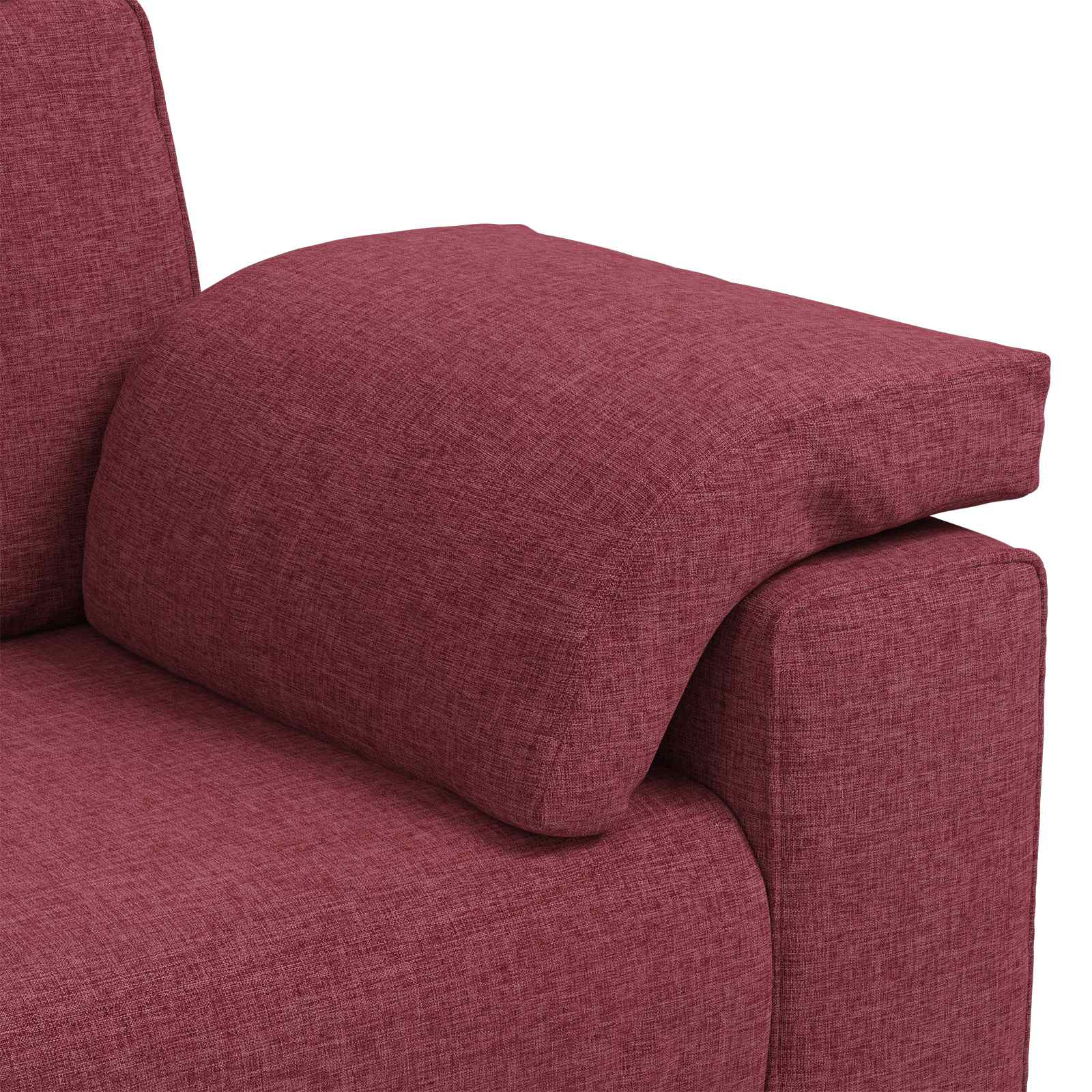 3-Sitzer-Sofa Weinrot 220 cm Stoff