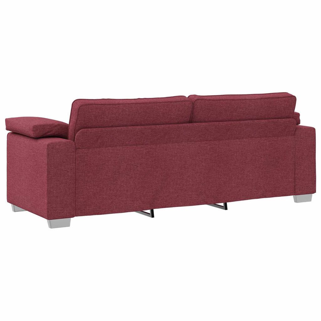 3-Sitzer-Sofa Weinrot 220 cm Stoff