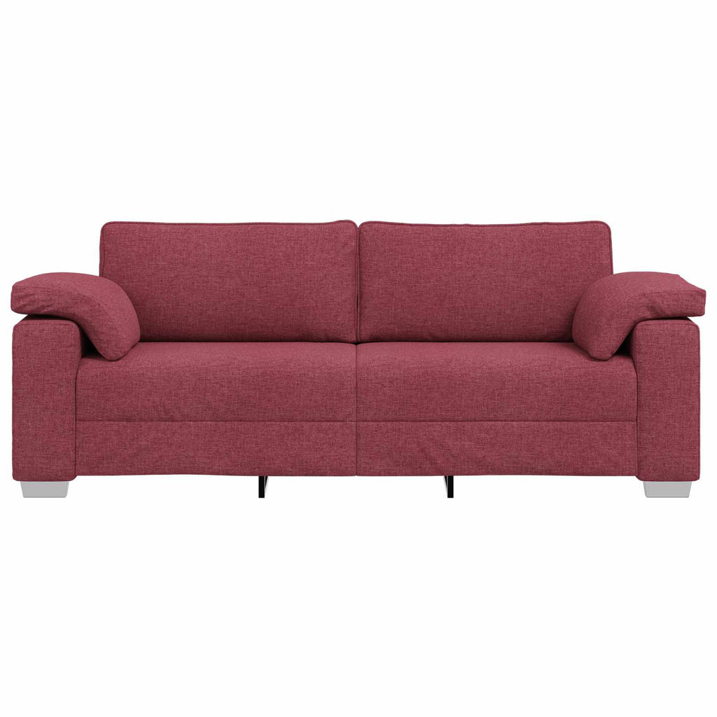 3-Sitzer-Sofa Weinrot 220 cm Stoff