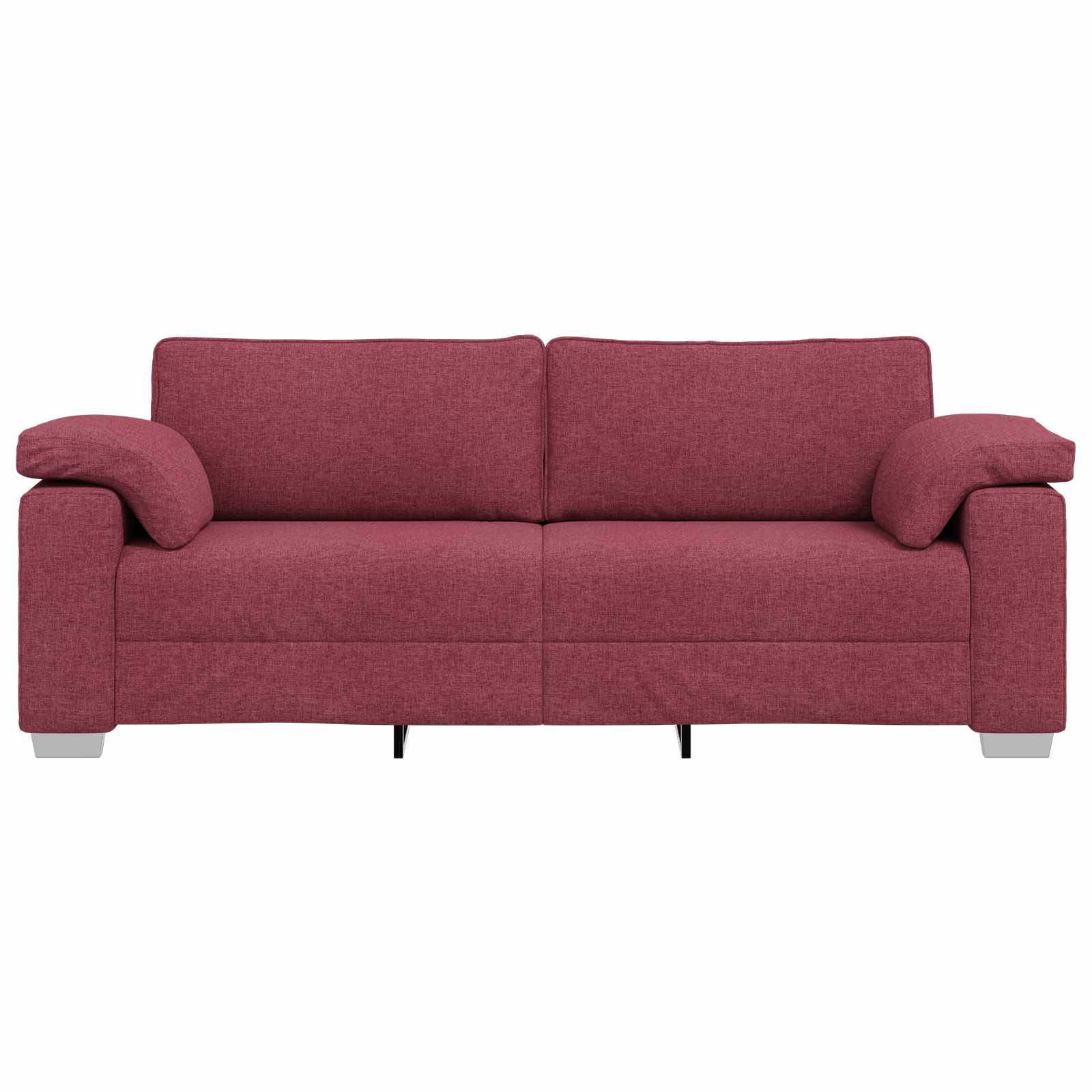 3-Sitzer-Sofa Weinrot 220 cm Stoff