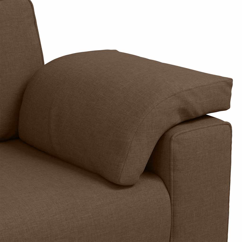 3-Sitzer-Sofa Braun 220 cm Stoff