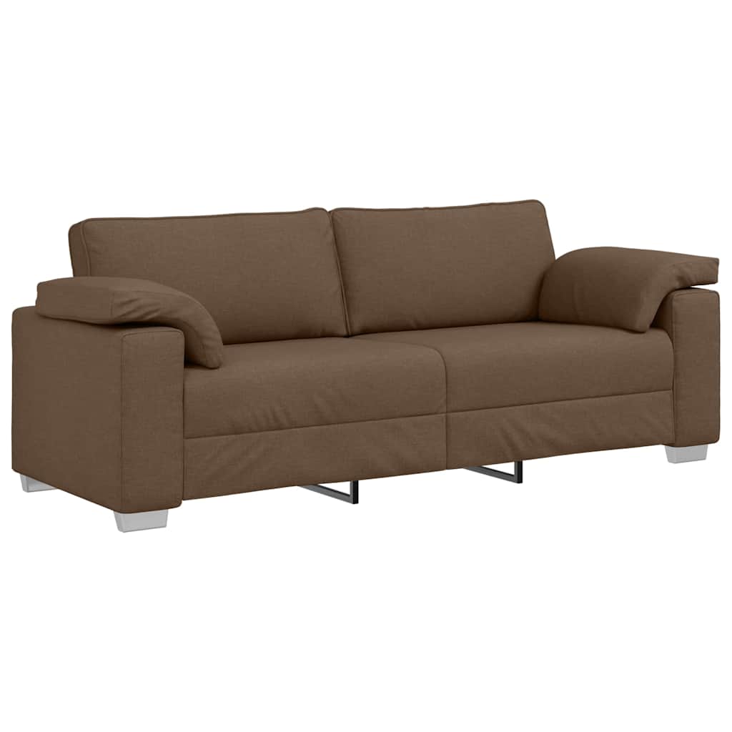 3-Sitzer-Sofa Braun 220 cm Stoff