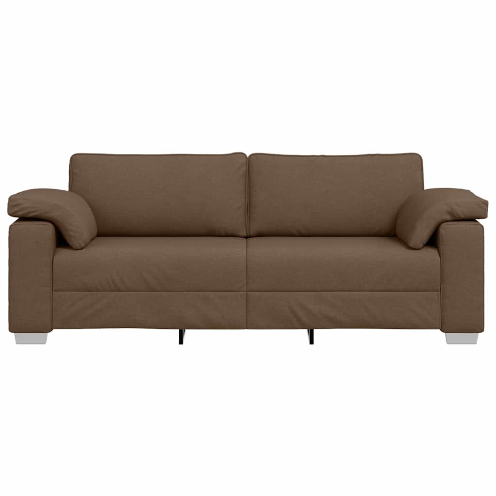 3-Sitzer-Sofa Braun 220 cm Stoff