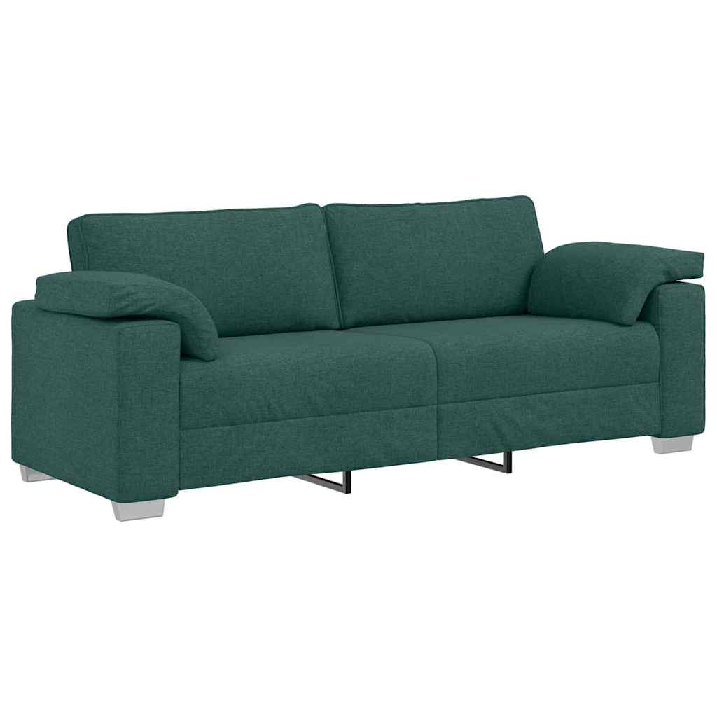 3-Sitzer-Sofa Dunkelgrün 220 cm Stoff