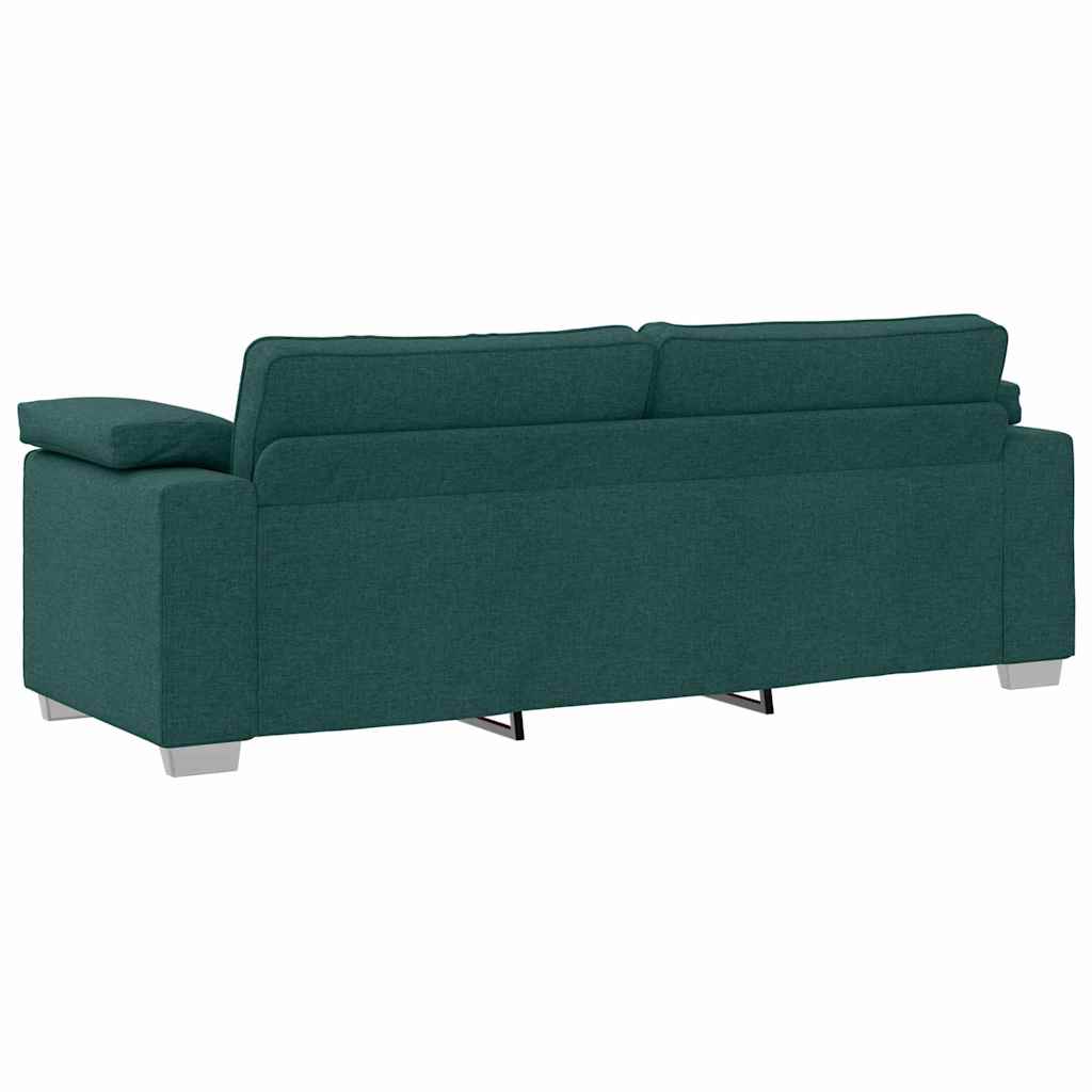3-Sitzer-Sofa Dunkelgrün 220 cm Stoff