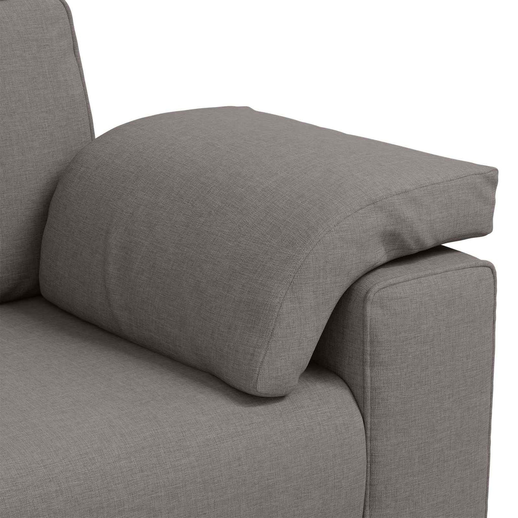 3-Sitzer-Sofa Taupe 220 cm Stoff