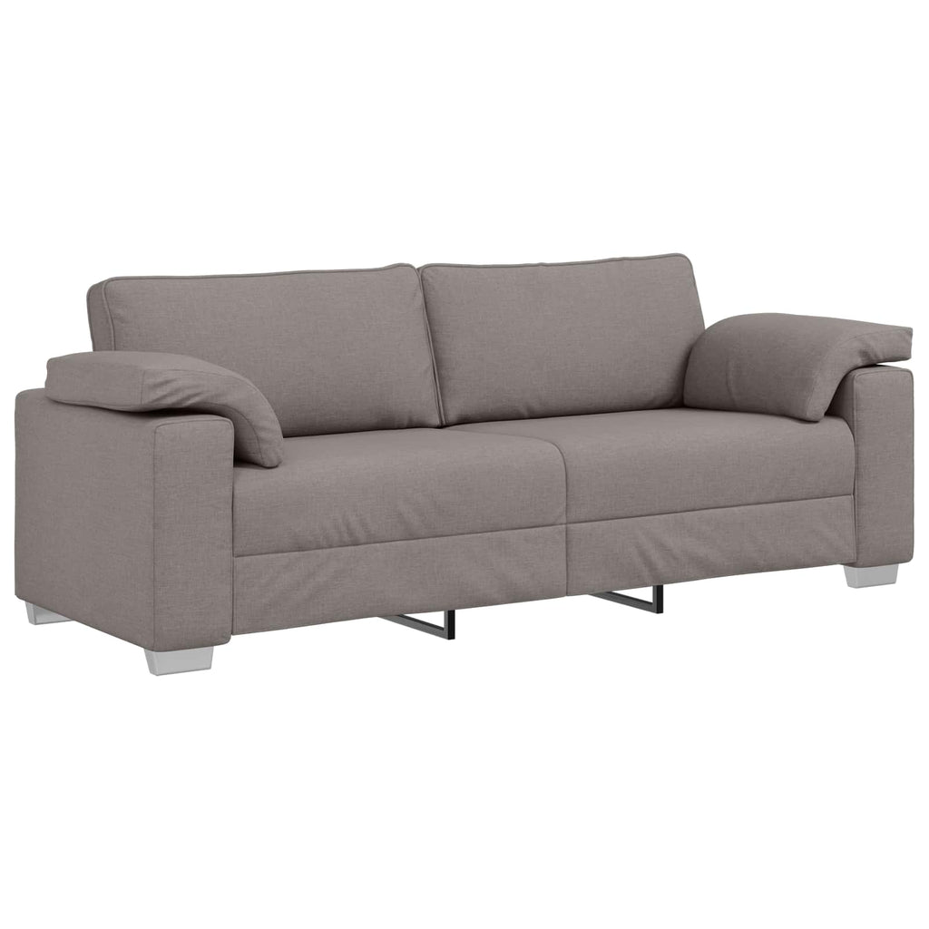 3-Sitzer-Sofa Taupe 220 cm Stoff