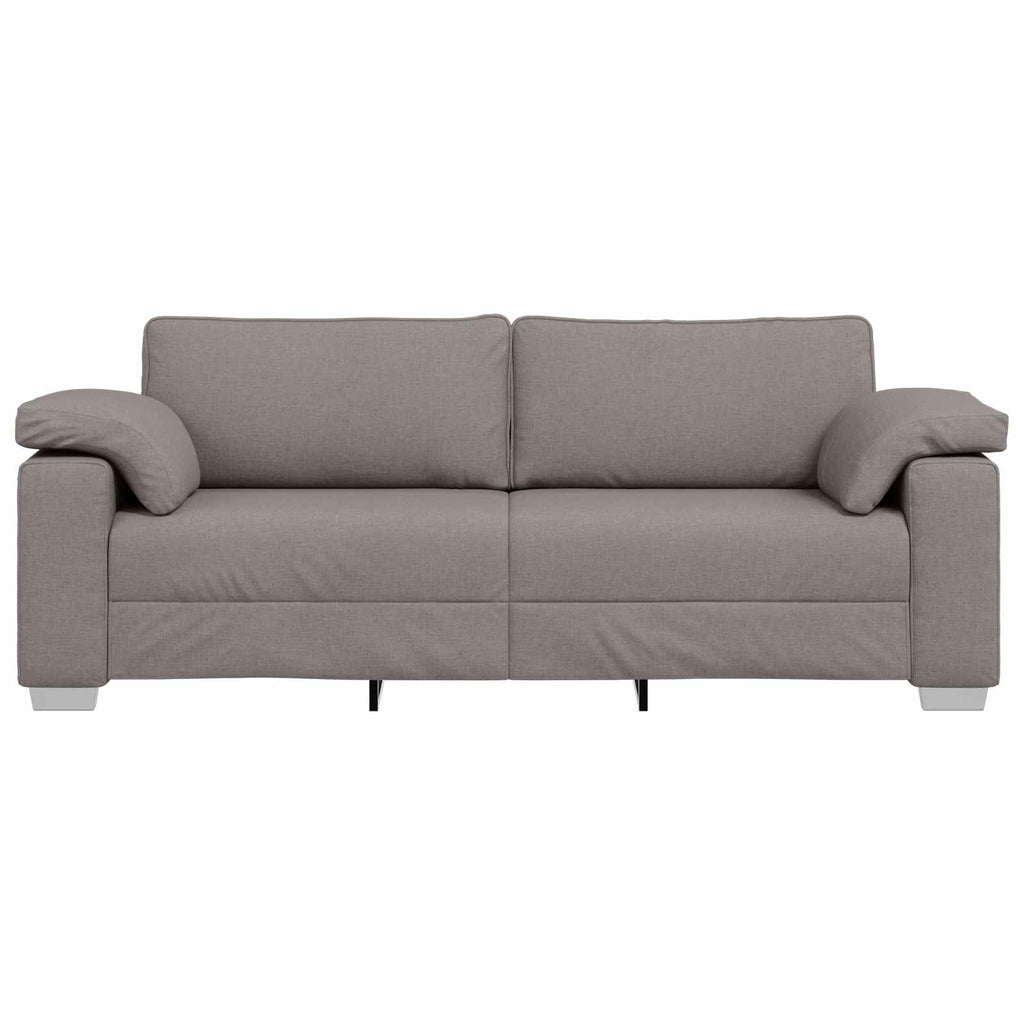 3-Sitzer-Sofa Taupe 220 cm Stoff
