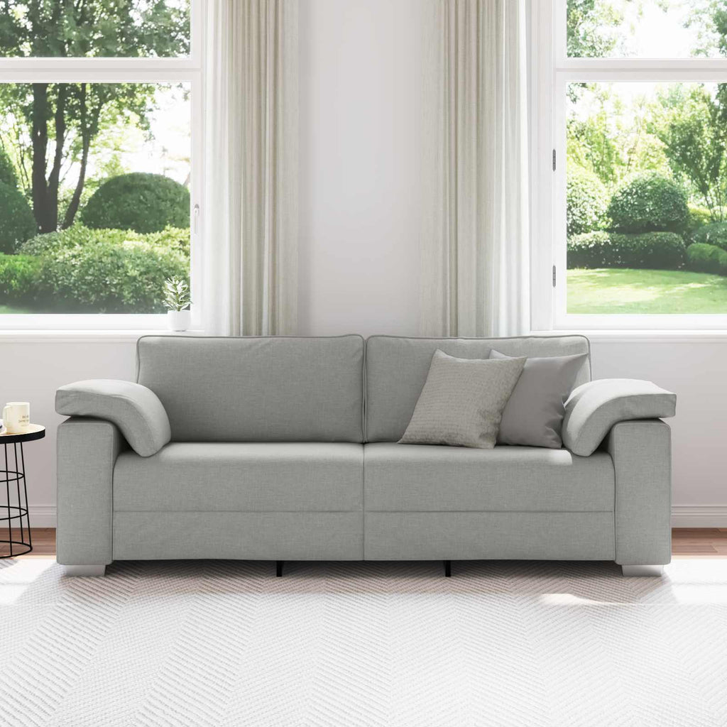 3-Sitzer-Sofa Wolkengrau 220 cm Stoff