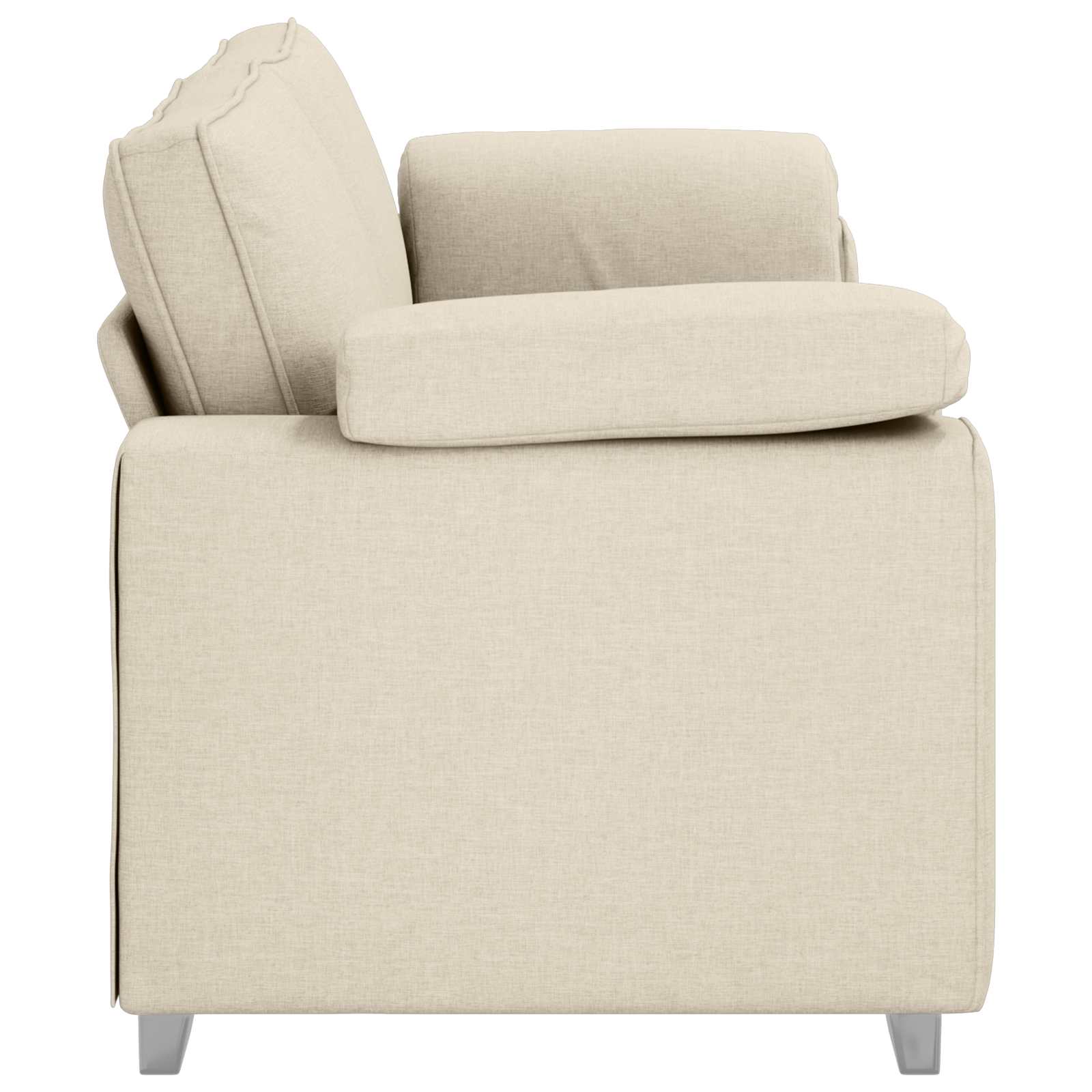 3-Sitzer-Sofa Beige 220 cm Leinenmischgewebe