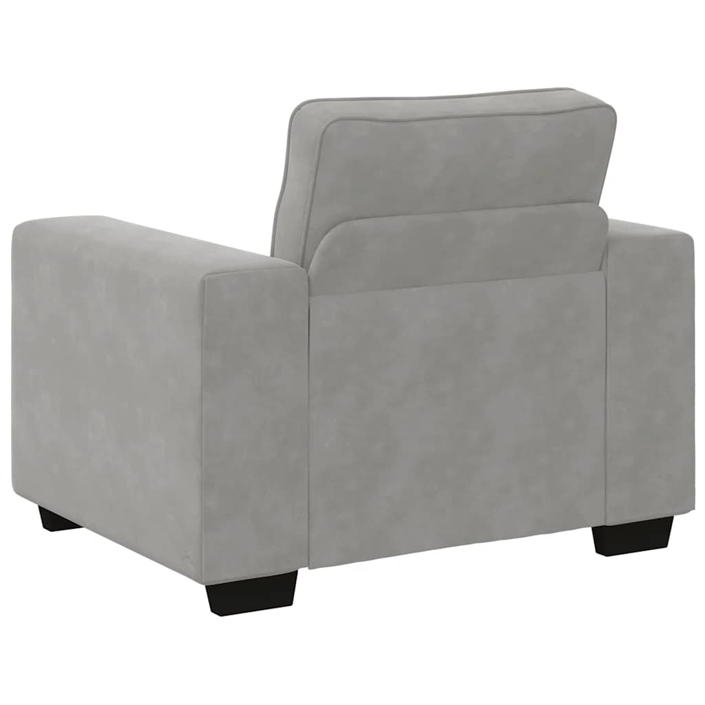 Sessel Hellgrau 100x77x82 cm Samt