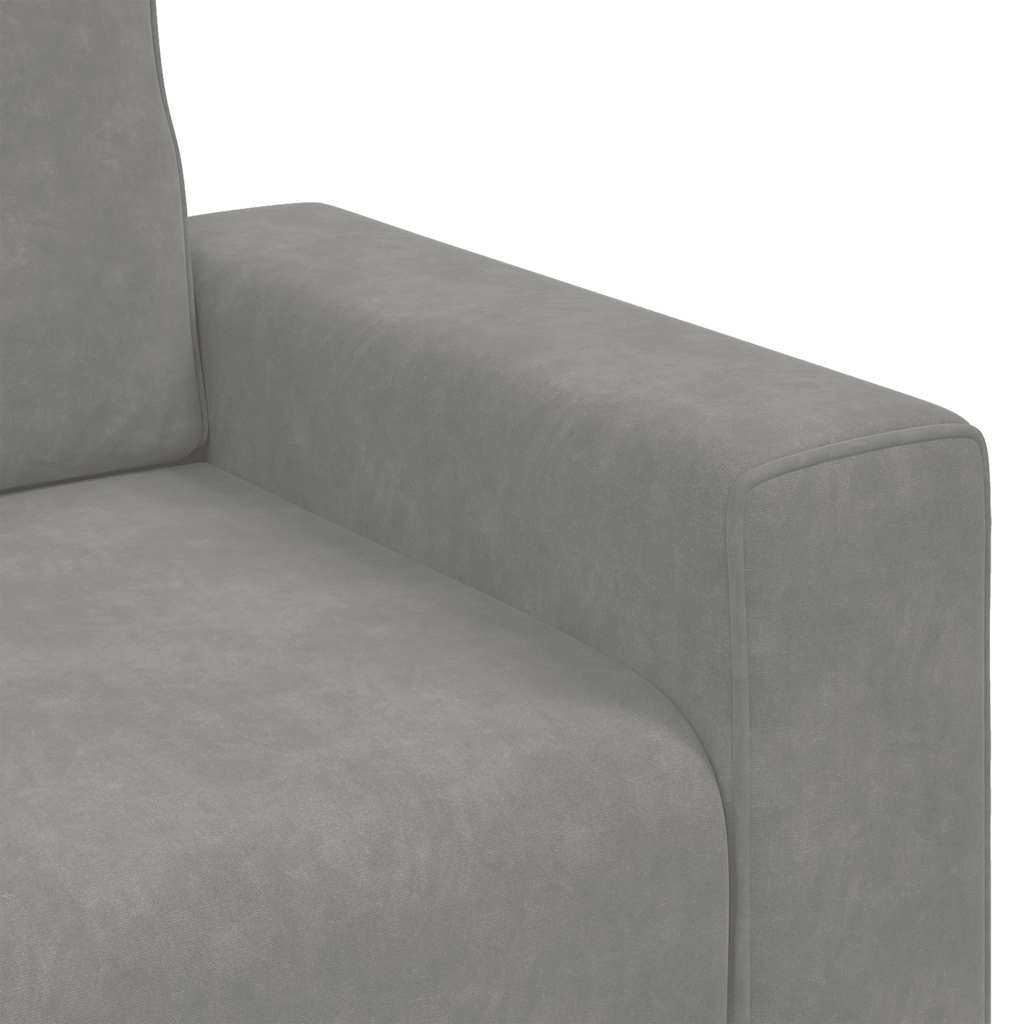 Sessel Hellgrau 100x77x82 cm Samt