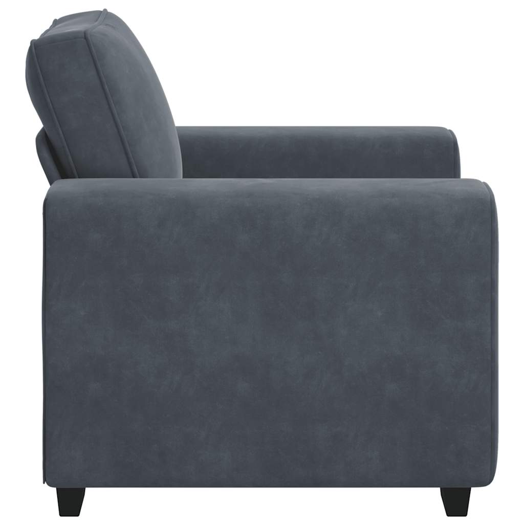 Sessel Dunkelgrau 100x77x82 cm Samt