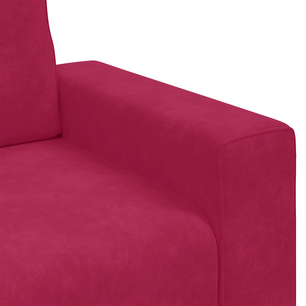 Sessel Weinrot 100x77x82 cm Samt