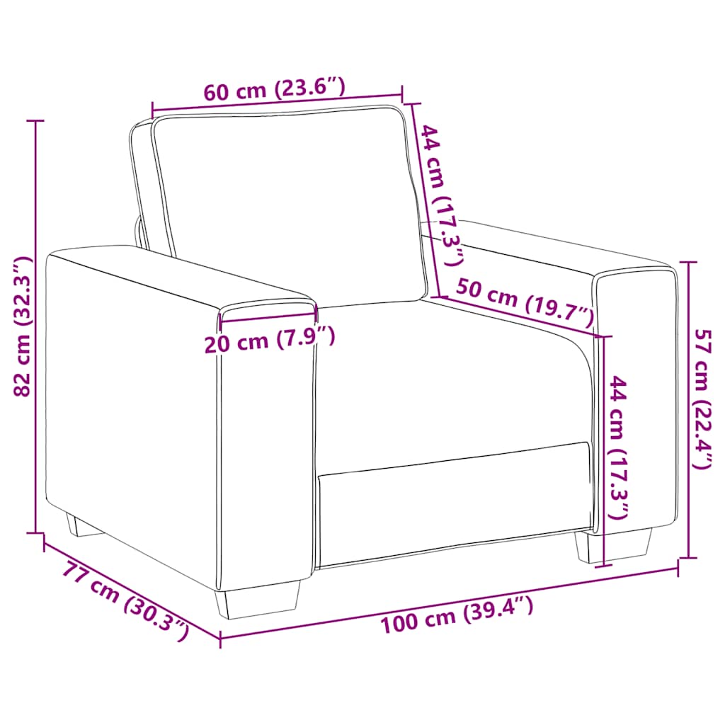 Sessel Schwarz 100x77x82 cm Samt