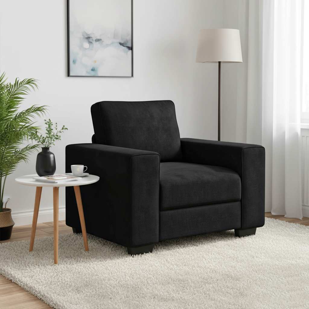 Sessel Schwarz 100x77x82 cm Samt