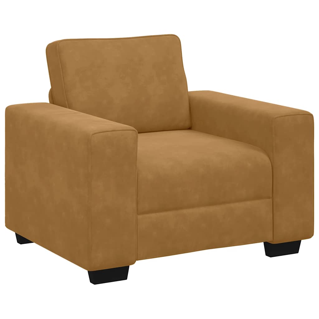 Sessel Braun 100x77x82 cm Samt