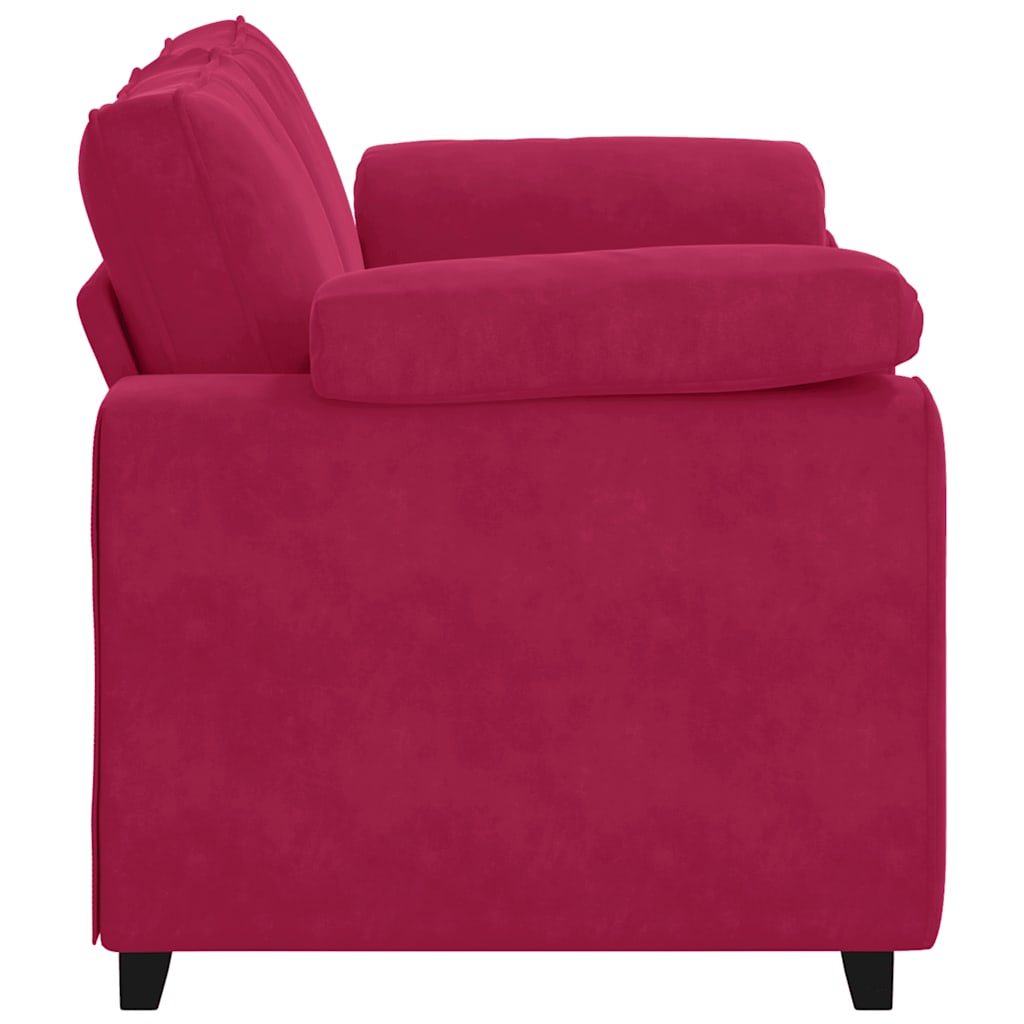 Zweisitzer-Sofa Weinrot 160x77x82 cm Samt
