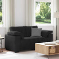 Zweisitzer-Sofa Schwarz 160x77x82 cm Samt