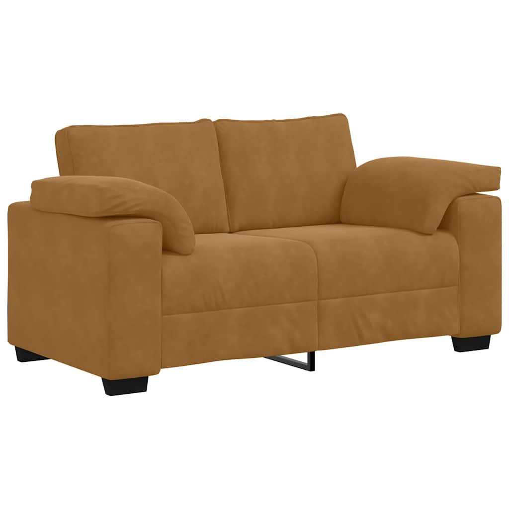 Zweisitzer-Sofa Braun 160x77x82 cm Samt