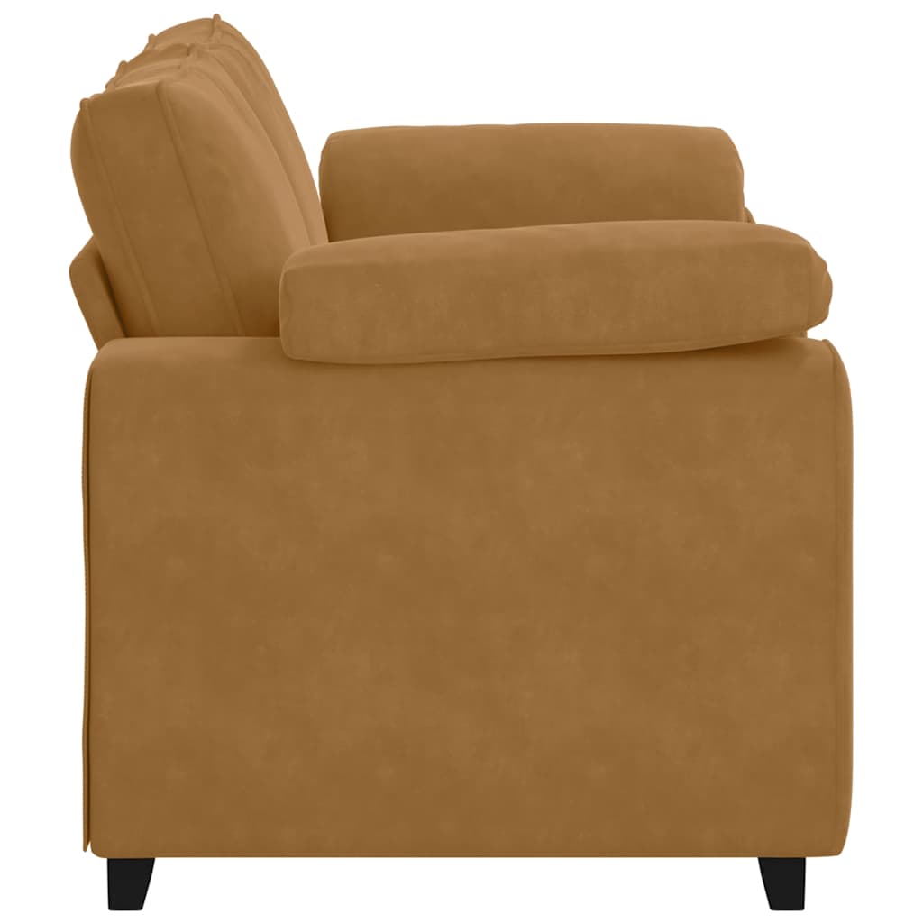 Zweisitzer-Sofa Braun 160x77x82 cm Samt