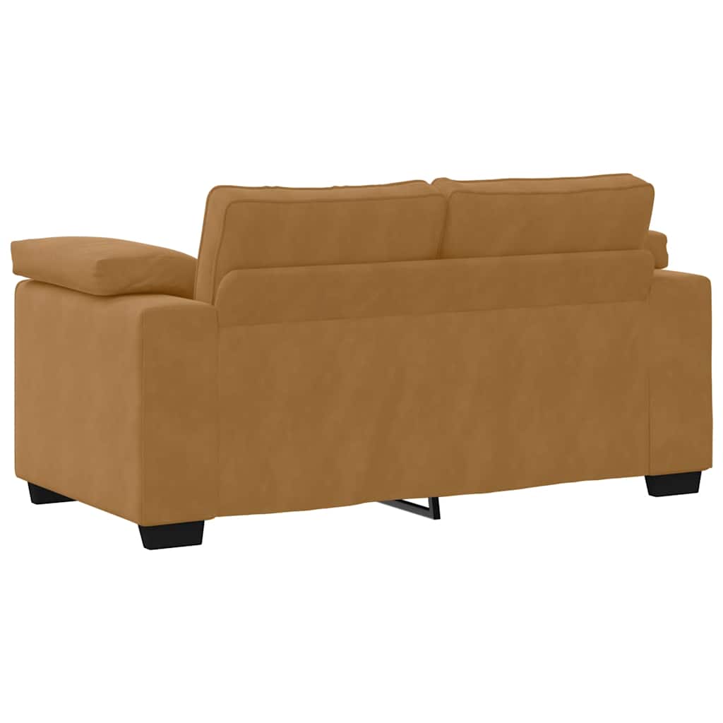 Zweisitzer-Sofa Braun 160x77x82 cm Samt